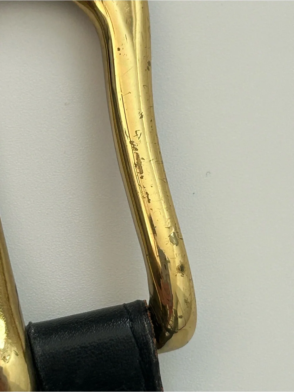 Vintage Coach Leather Belt #8200 English Calfskin Solid Brass USA Black Classic